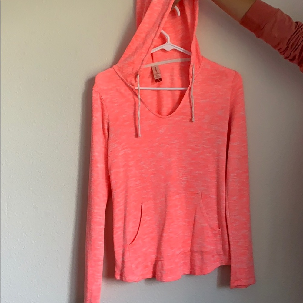 Girls neon orange hoodie